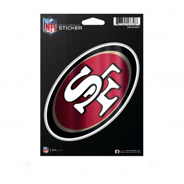 San Francisco 49ers Die Cut Metallic Sticker
